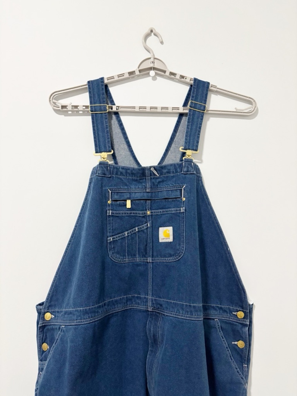 Carhartt Denim Work Bib Overalls Mens Size 54 Big and Tall Workwear Outdoor Farm - Picture 2 of 11